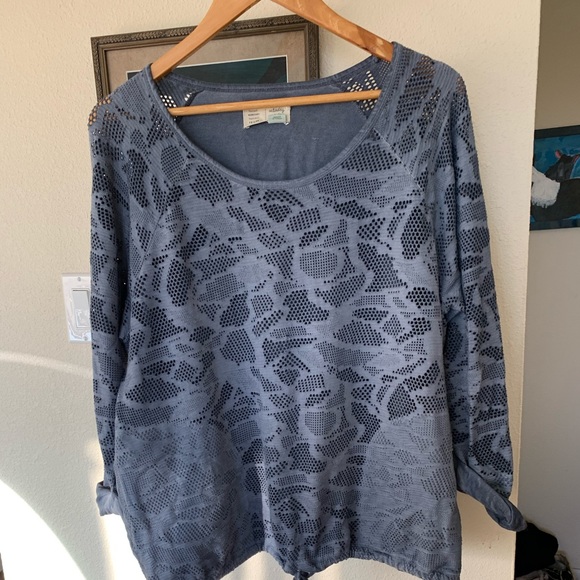 NWOT Anthropologie Saturday Sunday Top with Pockets and Drawstring Hem - Picture 2 of 8